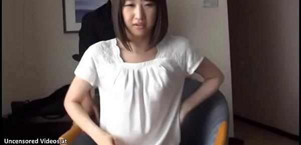  Japanese small beauty gets wrecked in hotel after interview